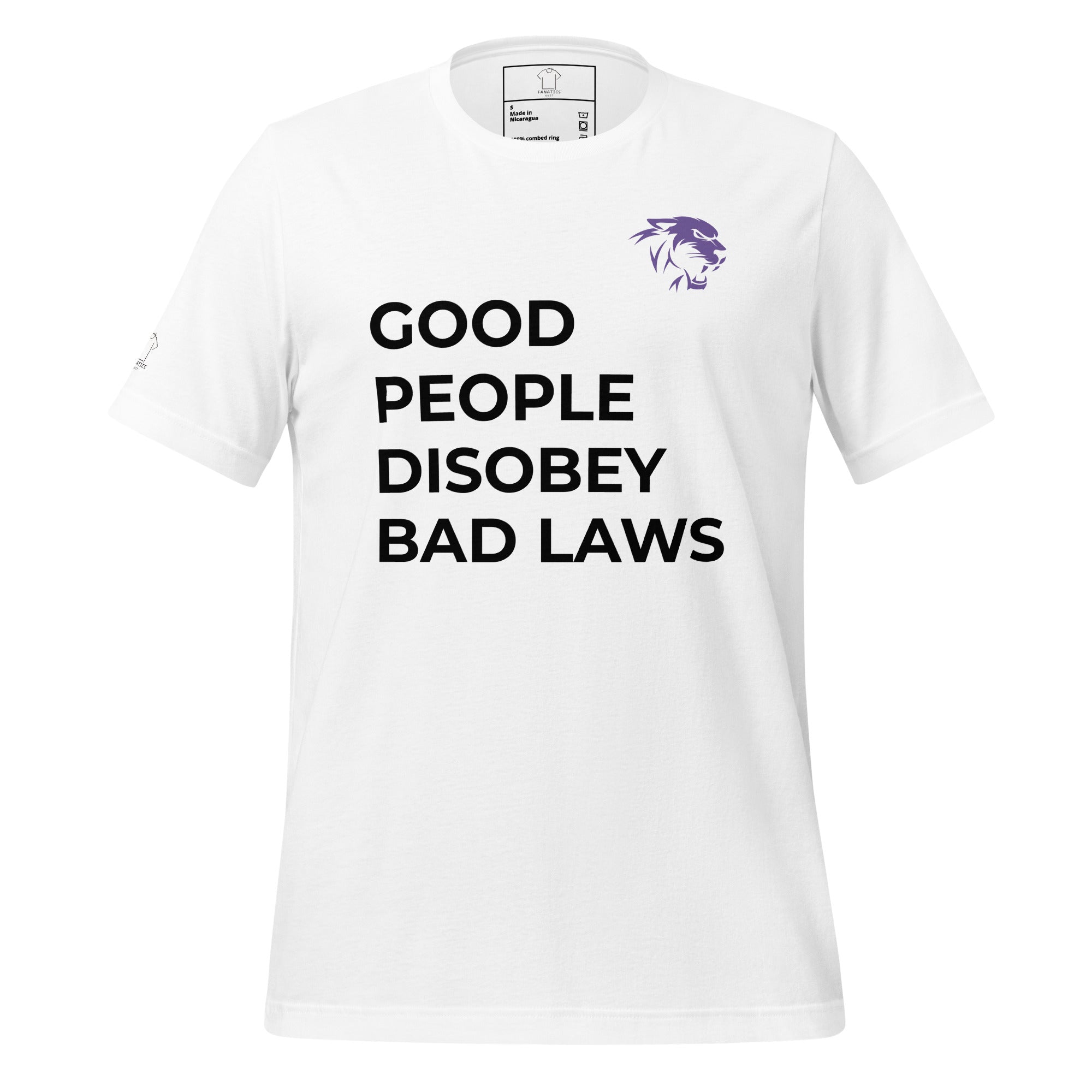 Good People Disobey Bad Laws Panther T-shirt